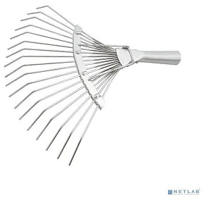 СИБРТЕХ Грабли веерные стальные, 360 мм, 18 круглых зубьев, оцинкованные, без черенка, Россия [61780] Грабли СИБРТЕХ Грабли веерные стальные, 360 мм, 