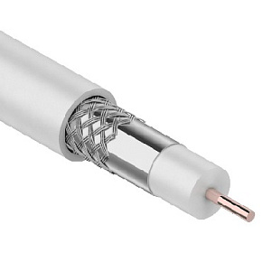 REXANT (01-2201) RG-6 U бухта 100 м, белый Кабель коаксиальный
