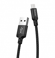HOCO (6957531062905) X14 USB (m)-microUSB (m) 2.0м - черный ИНТЕРФЕЙСНЫЙ КАБЕЛЬ