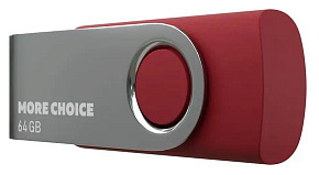 MORE CHOICE (4610196407666) MF64-4 USB 64GB 2.0 Red Флэш-накопитель