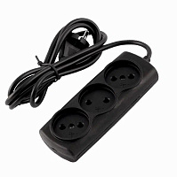 РАДИСТ (2719) б/з 5,0м, 3 розетки, черный Удлинитель