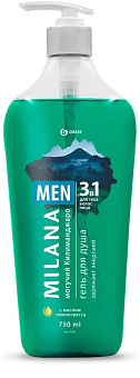 GRASS 125782 Milana MEN Могучий Килиманджаро с маслом лемонграсса (750мл) Гель для душа GRASS 125782 Milana MEN Могучий Килиманджаро с маслом лемонгра
