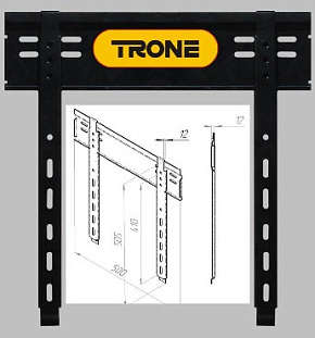 TRONE SLIM 2160 для 37-55" черный Кронштейн