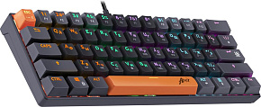 DEFENDER (45002) Apex GK-002 RU,3цв/серый,радуж,61к,крас.св серый Клавиатура
