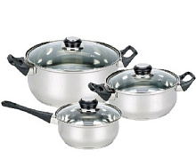 MALLONY BAKS-SET-6 (981055) Набор кастрюль MALLONY BAKS-SET-6 набор 6пр.нерж.(981055)