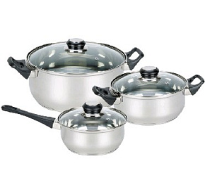 MALLONY BAKS-SET-6 (981055) Набор кастрюль MALLONY BAKS-SET-6 набор 6пр.нерж.(981055)