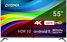 DIGMA DM-LED55UBB41 UHD SMART Android TV Телевизор LED Digma 55" DM-LED55UBB41 Smart Android TV Frameless Metal т.серебр./серебристый/4K Ultr