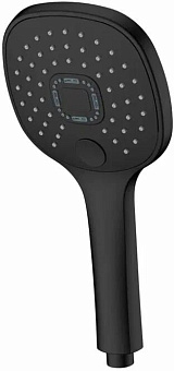 GOLDEN FOX S1189 Лейка д/душа 3-реж. d117 квадрат перекл.кнопкой ABS пластик черная блистер