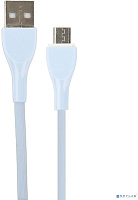 PERFEO (U4022) ULTRA SOFT USB A вилка - Micro USB вилка, 2.4A, голубой, силикон, длина 1 м Кабель