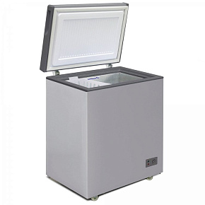 БИРЮСА M155KX 145л (ларь, глухая крышка) металлик Морозильник