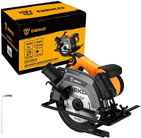 DEKO CS1250-D, 1250Вт, 165мм диск 083-1100 Дисковая пила