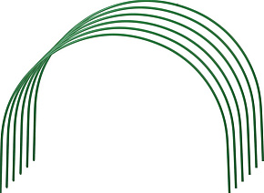 GRINDA 422309-100-095 Дуги для парника покрытие ПВХ, 2,5м, 6шт Дуги