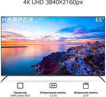 HARPER 65Q851TS UHD 4K SMART TV Яндекс LED-телевизор
