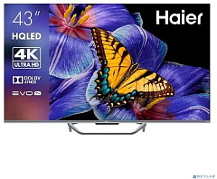 HAIER 43" Телевизор Smart TV S4, QLED, 4K Ultra HD, серый, СМАРТ ТВ, Android TV[DH1U8PD05RU]