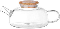 AGNESS 887-253 с бамбуковой крышкой 700мл Чайник заварочный