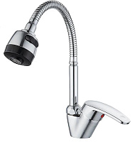 GOTA ROCIO 105042-GR Смеситель д/кухни шар. с гибким регулирующим изливом 2-х реж.аэрат (без подводки) d40 Смеситель для кухни
