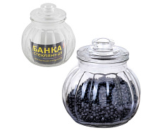 MALLONY Стеклянная банка для сыпучих продуктов с крышкой BOLLA, объем: 1.3 л (003608) Стеклянная банка