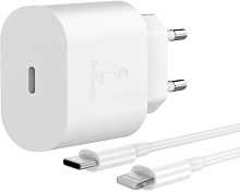 AKSBERRY (6900342130011) T25 25W PD + кабель Lightning, белый