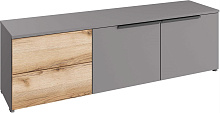 МЕБЕЛЬ-КОМПЛЕКС ЙОРК Тумба под ТВ комбинированная Серый шифер/Дуб Делано Модульная мебель