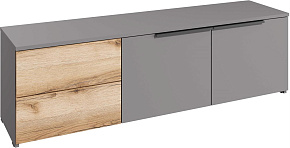 МЕБЕЛЬ-КОМПЛЕКС ЙОРК Тумба под ТВ комбинированная Серый шифер/Дуб Делано Модульная мебель