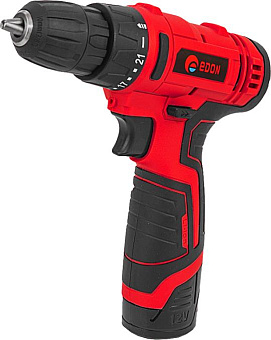 EDON AD-1201 черный/красный 15417 12В, 1аккум Дрель-шуруповёрт