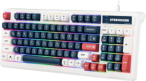 DEFENDER (45425) Stormrider GK-425 RU,бел/син,94кн+FN,радуж,1.75м Клавиатура