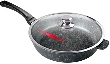 РОССИЯ Сковорода 280/70мм Гранит пласт/руч. с кр. (п/у), с2852аг