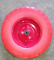 БТМ STANDART PU1602 размер 16*4,00-8 12/100мм диск сварной, пу красный /уп.5шт Колесо