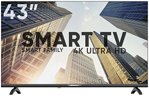 SOUNDMAX SM-LED43M01SU UHD SMART TV безрамочный LED-телевизор