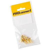 PROCONNECT (05-4003-5-9) РАЗЪЕМ АНТЕННЫЙ НА КАБЕЛЬ ЕКЕР F ДЛЯ КАБЕЛЯ RG-6, GOLD, (5ШТ.) (ПАКЕТ) Разъем