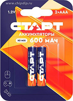 СТАРТ (19347) HR03 ААА 600mAh Ni-MH BL2 Аккумулятор