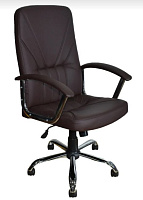 ЯРКРЕСЛА Кр37 ТГ ХРОМ ЭКО3 (экокожа шоколад) Кресло компьютерное