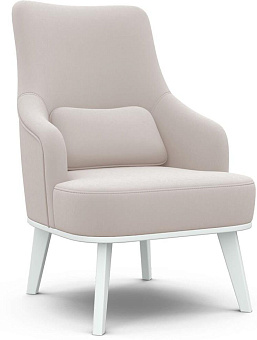 ЭЛЕГИЯ Комфорт-5 Кресло отдыха Высокая спинка CATANIA IVORY Снег (Лак) Категория 3 (1 кор.) Мягкая мебель