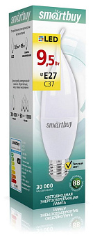 SMARTBUY (SBL-C37Can-9_5-30K-E27) 9.5W/3000/E27 Лампа светодиодная