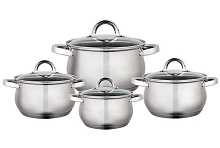 WEBBER BE-620/8 Набор посуды 8 пр. Набор посуды из нерж.стали WEBBER BE-620/8 Набор посуды 8 пр.