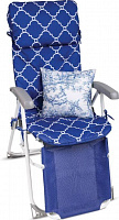 NIKA Кресло-шезлонг со съемным матрасом и декоративной подушкой (HHK7/BL синий) Кресло-шезлонг со съемным матрасом и декоративной подушкой