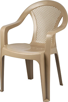 DECORONA DC628120047 DeVeranda садовое 540x535x785 мм, круглая сетчатая спинка, сливочный латте