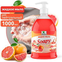 CLEAN&GREEN CG8239 Soapy Light Грейпфрут с дозатором 1000мл CLEAN&GREEN Жидкое мыло "Soapy" Light "Грейпфрут" с дозатором 1000 мл. CG8239