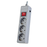 PERFEO (PF_A4665) "POWER+" - 3 роз - 1,8м - серый Сетевой фильтр