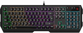 A4TECH Клавиатура Bloody B135N черный USB Multimedia for gamer LED (подставка для запястий) (B135N)