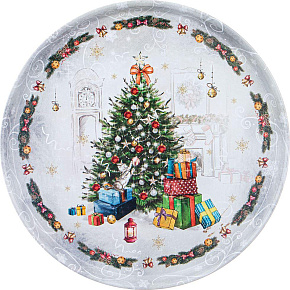 AGNESS 898-130 HОВЫЙ ГОД 33*2,1см Поднос