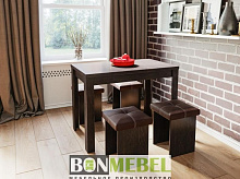 BONMEBEL Обеденная группа тип 5 венге/шоколад (2 кор.) Набор мебели