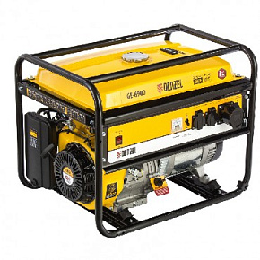 DENZEL Генератор бензиновый GE 6900, 5,5 кВт, 220В/50Гц, 25 л, ручной старт 94637 Генераторы бензиновые