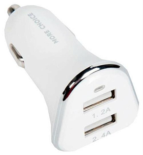 MORE CHOICE (4627151191409) AC22i 2USB 2.4A для 8-pin White АЗУ