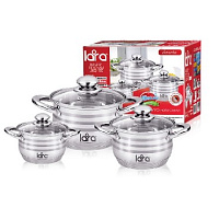 LARA LR02-100 Sonata (2,1л.; 3,9л.; 6,5л.) Набор кастрюль LARA LR02-100 Sonata 6пр.