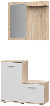 НК-МЕБЕЛЬ FUN КП-1 комплект мебели для прихожей Дуб сонома/Белый 71337652 (1 кор.) Прихожая НК-МЕБЕЛЬ FUN КП-1 комплект мебели для прихожей Дуб сонома