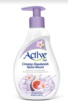 ACTIVE Жидкое крем-мыло с витамином B5 "Инжир", дозатор, 350 мл Purple (511801643) Жидкое крем-мыло ACTIVE Жидкое крем-мыло с витамином B5 "Инжир", до