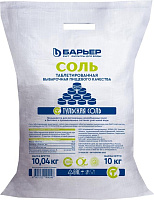 БАРЬЕР Р704Р03 Экстра выварочная таблетированная, мешок 10кг Соль