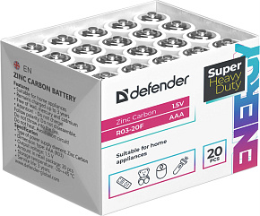 DEFENDER (56016) R6-20F, блистер 4 шт/упак 20 шт Батарейки