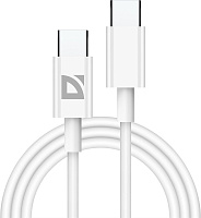 DEFENDER (87508) F182 TypeC-TypeC 1м ,белый